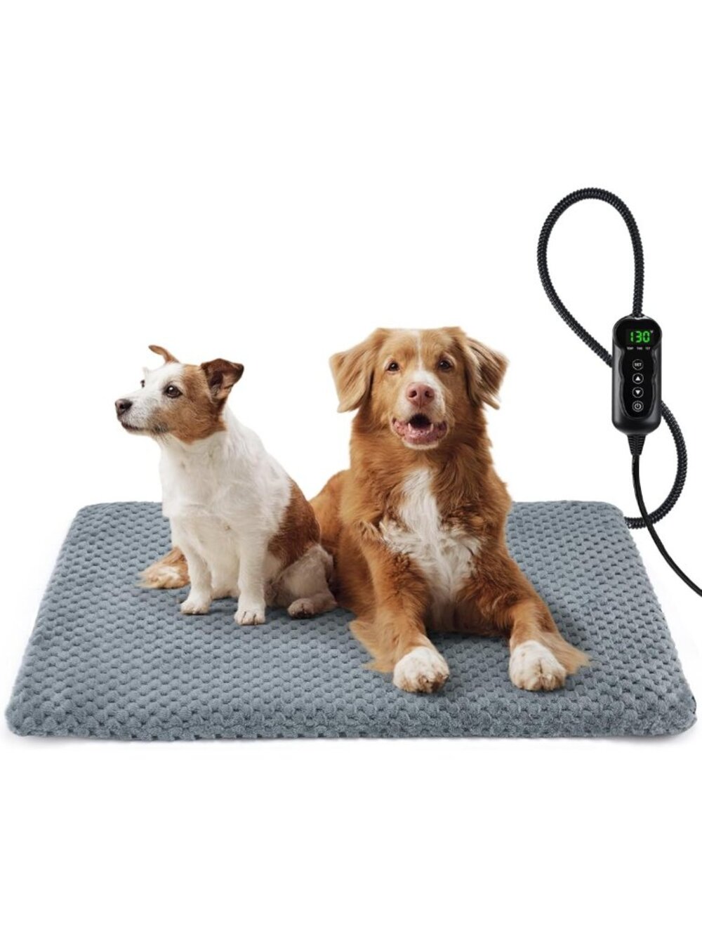 Extra Large Waterproof Pet Heating Pad - Adjustable Temp & Timer for Dogs/Cats